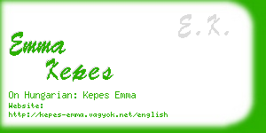 emma kepes business card